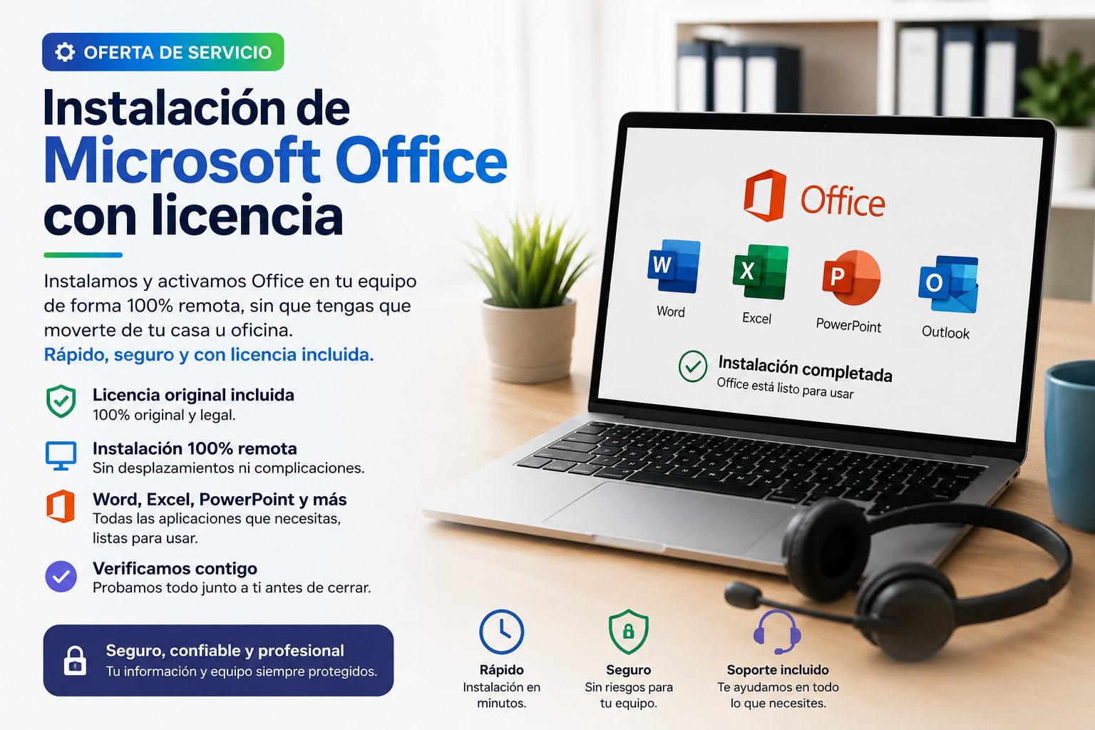 Instalación de Microsoft Office con licencia — DataFix